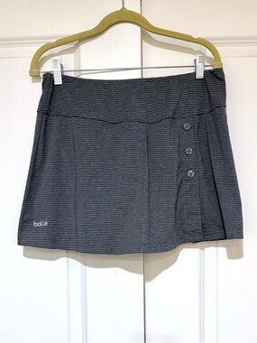 bolle Gray Striped Skort with Coral Lining